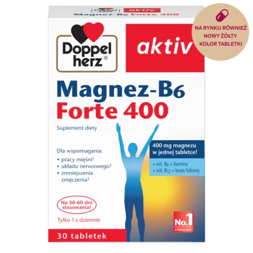 Doppelherz aktiv Magnez-B6 Forte 400 Widok z przodu