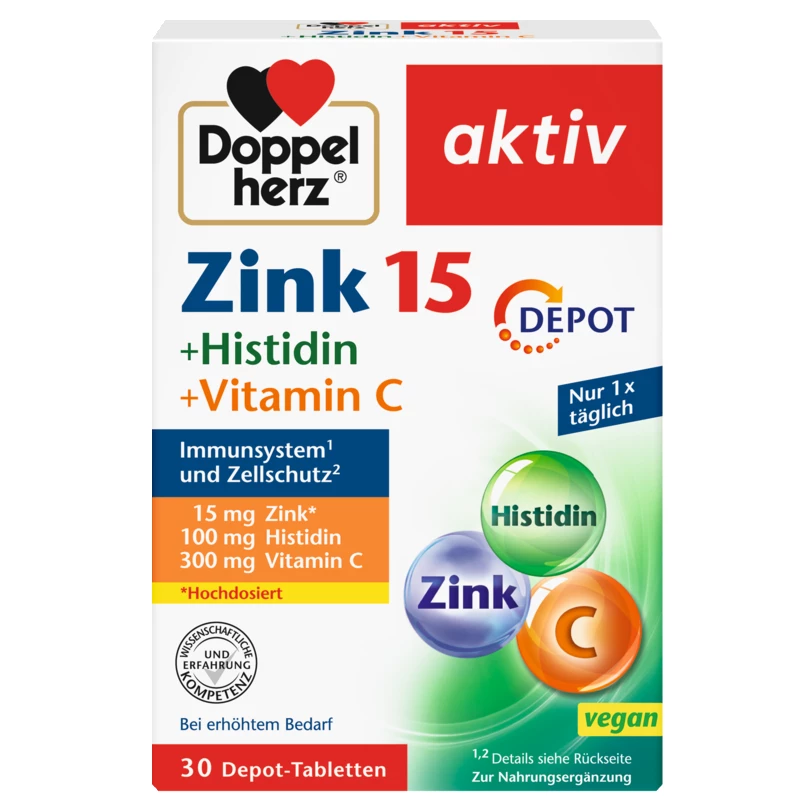 Cynk 15 z histydyną i witaminą C