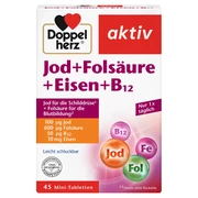 Doppelherz aktiv Jod z kwasem foliowym, żelazem i witaminą B12 Widok z przodu