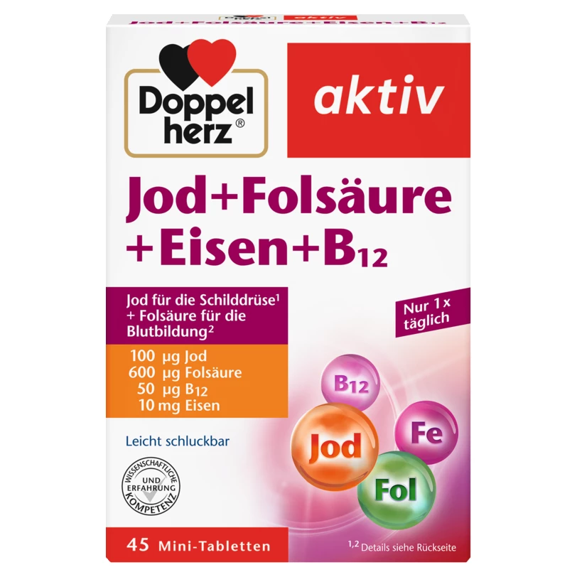 Jod z kwasem foliowym, żelazem i witaminą B12