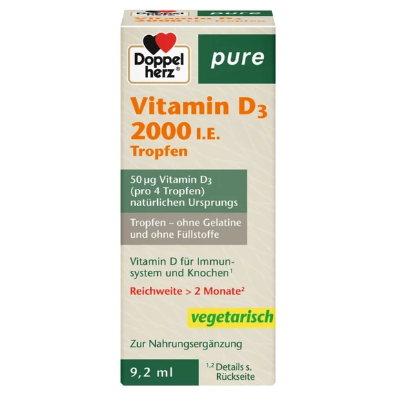 Doppelherz pure Witamina D3 2000  Widok z przodu