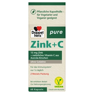 Doppelherz pure Cynk z witaminÄ
C Widok z przodu
