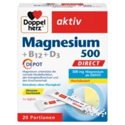Doppelherz aktiv  Magnez 500 + wit. B12 + D3 Widok z przodu