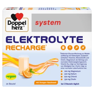 Doppelherz system Elektrolity + witaminy B2, B5, B12 i cholina Widok z przodu