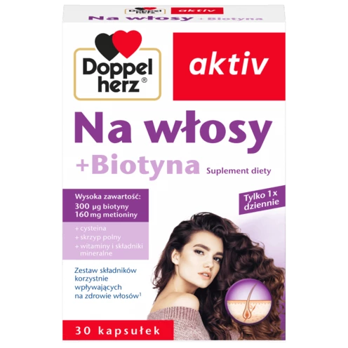 Doppelherz aktiv Na włosy + Biotyna Widok z przodu