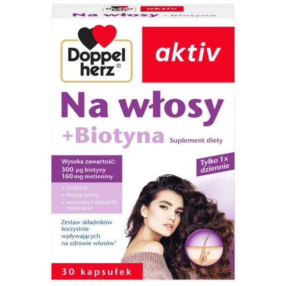 Doppelherz aktiv Na włosy + Biotyna Widok z przodu
